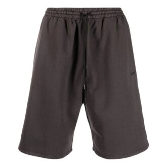 Off-White Herre Shorts med logo-trykk og elastisk linning, rett snitt, brun
