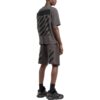 Off-White Herre Shorts med logo-trykk og elastisk linning, rett snitt, brun