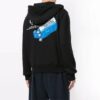 Off-White Herre-shorts med trykk og glidelås, svart