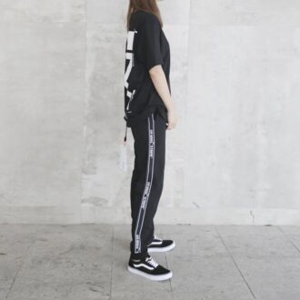 Off-White Herre Side Stripe Svart Bukser