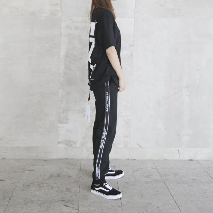 Off-White Herre Side Stripe Svart Bukser