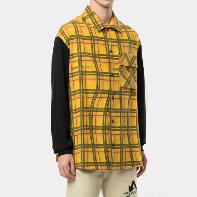Off-White Herre Skjorte i rutemønster, stor, gul