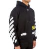 Off-White Herre Splash Ink Graffiti Stripe Svart