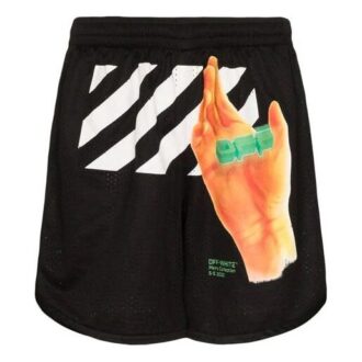 Off-White herre-sportshorts med logo, svart