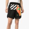 Off-White herre-sportshorts med logo, svart
