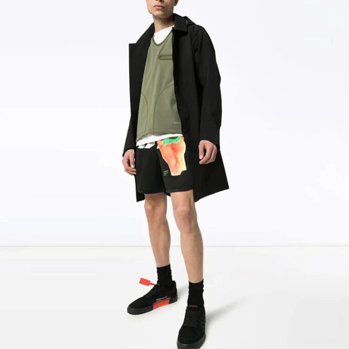 Off-White herre-sportshorts med logo, svart
