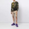 Off-White Herre SS21 Camouflage-trykk Løs Langermet Grønn T-skjorte