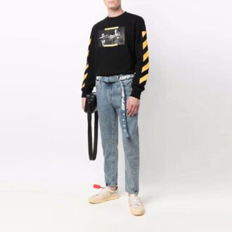 Off-White Herre SS21 Caravaggio-maleri Svart