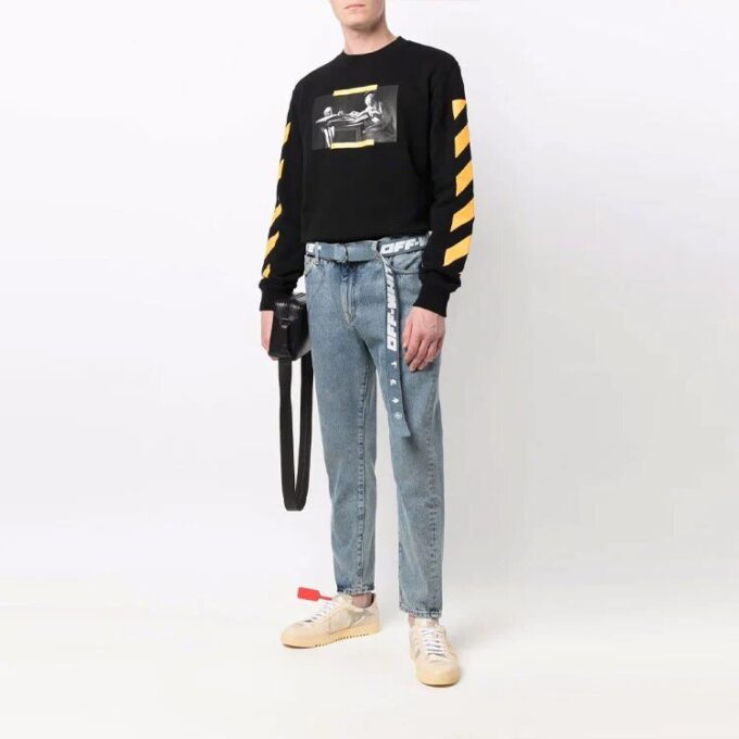 Off-White Herre SS21 Caravaggio-maleri Svart