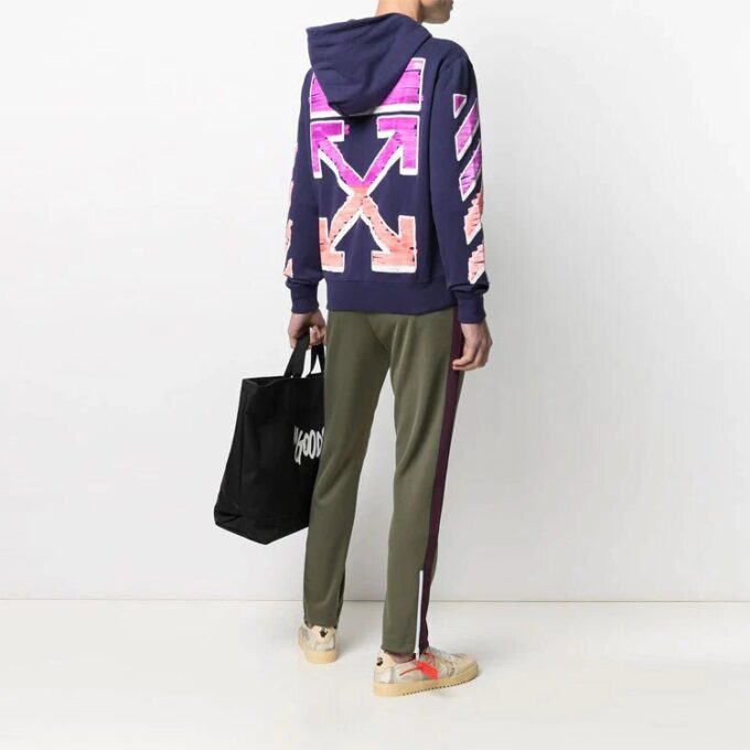 Off-White Herre SS21 Casual Glidelås Vanlig versjon Blå