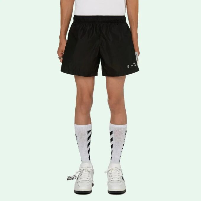 Off-White Herre SS21 Casual Logo Svarte Shorts