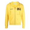 Off-White Herre SS21 Casual Logo-trykk Glidelås Vanlig versjon Svart