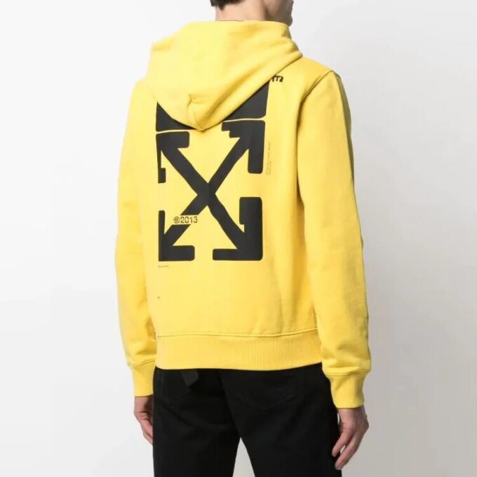 Off-White Herre SS21 Casual Logo-trykk Glidelås Vanlig versjon Svart