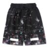 Off-White Herre SS21 Casual Starry Sky Splash Ink Shorts Svart