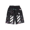 Off-White Herre SS21 Casual Starry Sky Splash Ink Shorts Svart