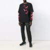 Off-White Herre SS21 Elastisk linning Ensfarget Sportbukser/Joggebukser Løs passform Svart