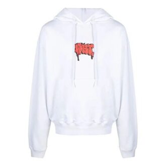 Off-White Herre SS21 Graffititrykk Logo Hvit