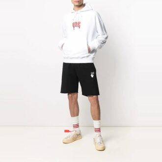 Off-White Herre SS21 Graffititrykk Logo Hvit