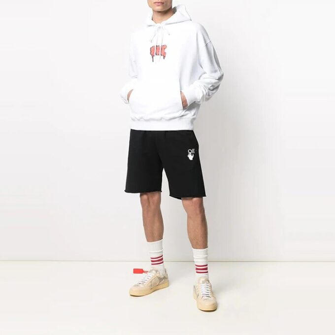 Off-White Herre SS21 Graffititrykk Logo Hvit