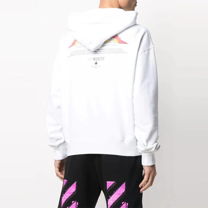 Off-White Herre SS21 Graffititrykk Logo Hvit