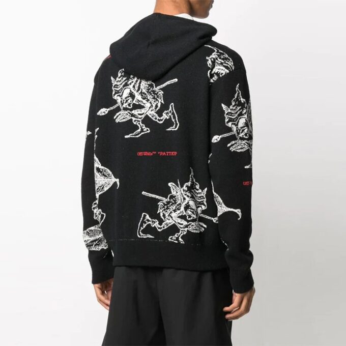 Off-White Herre SS21 Intarsia-strikk Svart