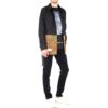 Off-White Herre SS21 Kamuflasje Colorblock Spenne Langermet Jakke Løs Passform Svart
