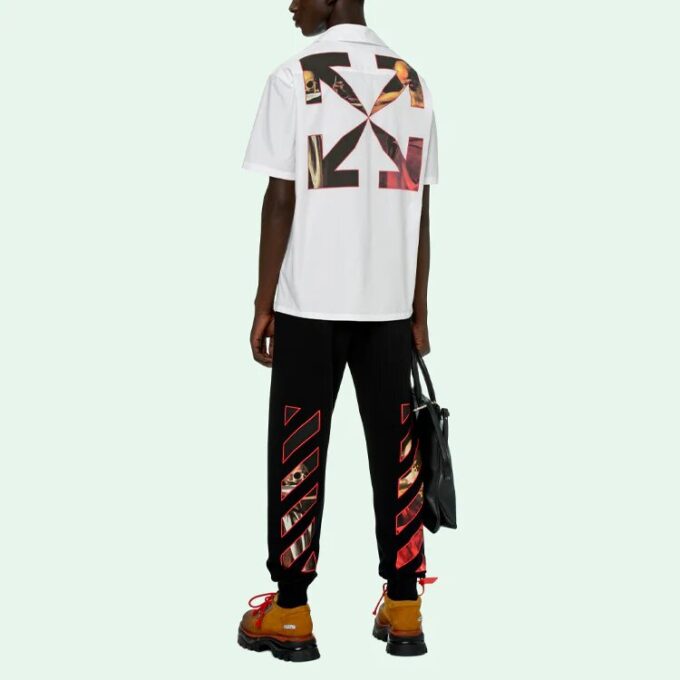 Off-White Herre SS21 Kortærmet Hvit Skjorte