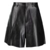 Off-White Herre SS21 Lær-cargoshorts Løs passform Svart