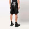 Off-White Herre SS21 Lær-cargoshorts Løs passform Svart