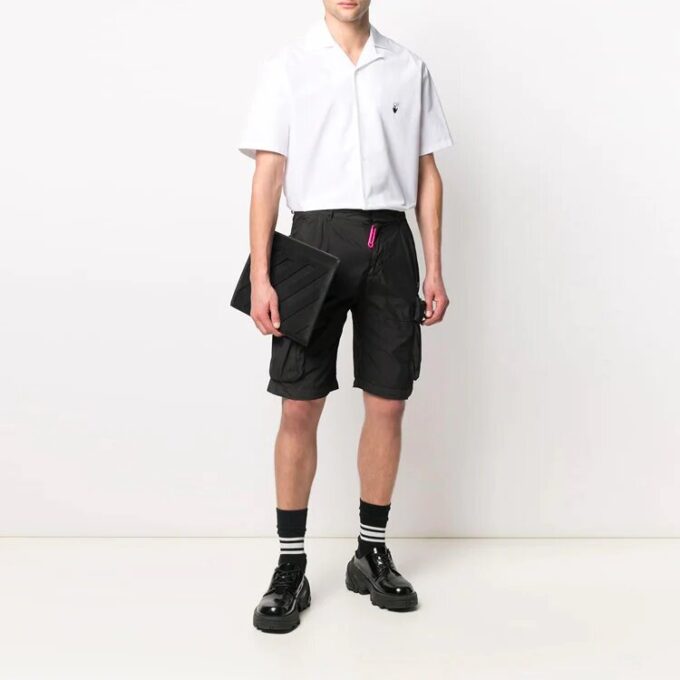 Off-White Herre SS21 Logo Cargo Svart Shorts