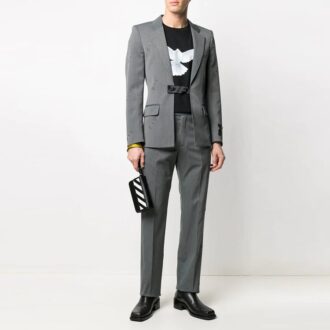 Off-White Herre SS21 Logo Grå Lange Bukser