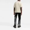 Off-White Herre SS21 Logo-mønster Kortærmet Løs passform Lys khaki T-skjorte