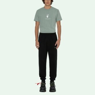 Off-White Herre SS21 Logo Svart Sportsbukser/Joggebukser