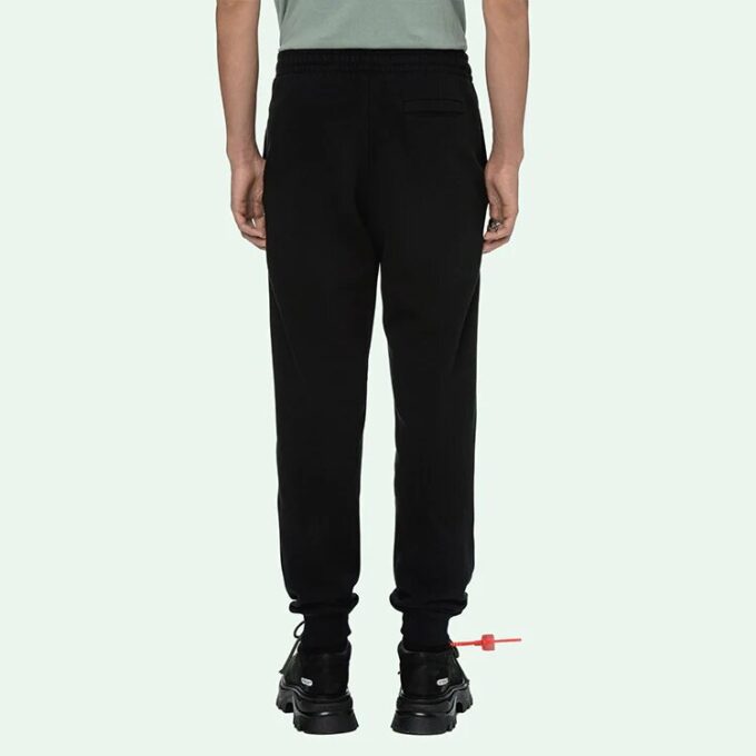 Off-White Herre SS21 Logo Svart Sportsbukser/Joggebukser