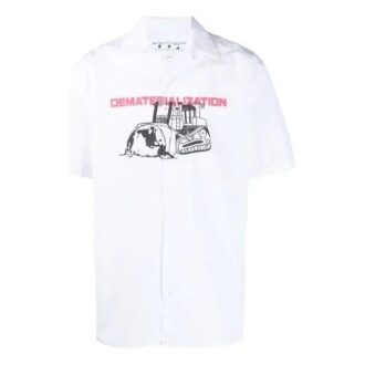 Off-White Herre SS21 Logo-trykk Hvit Skjorte