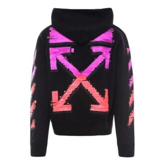 Off-White Herre SS21 Logo-trykk Langermet Løs Passform «Black Fuchsia»