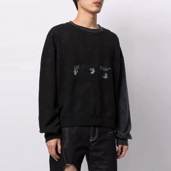 Off-White Herre SS21 Logo-trykk Svart