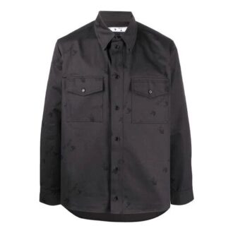 Off-White Herre SS21 Logo-trykk Svart Skjorte