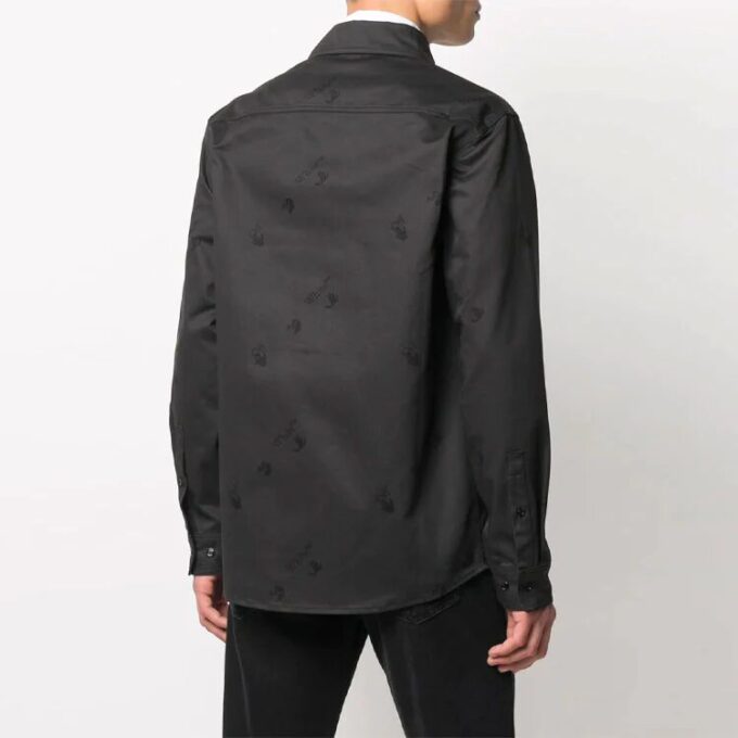 Off-White Herre SS21 Logo-trykk Svart Skjorte