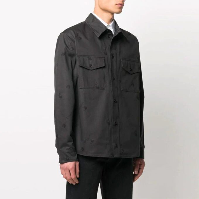 Off-White Herre SS21 Logo-trykk Svart Skjorte