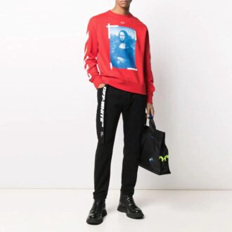 Off-White Herre SS21 Mønstertrykk Rød