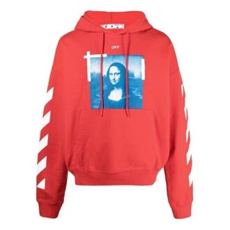 Off-White Herre SS21 Mona Lisa Fototrykk Rød