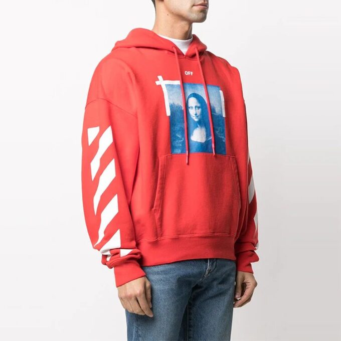 Off-White Herre SS21 Mona Lisa Fototrykk Rød