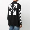 Off-White Herre SS21 Mona Lisa-mønster Pullover Svart