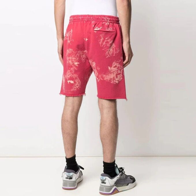 Off-White Herre SS21 Rette Sportsshorts i Rødt