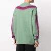 Off-White Herre SS21 Rundhalset genser Intarsia Grønn