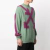 Off-White Herre SS21 Rundhalset genser Intarsia Grønn