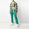 Off-White Herre SS21 Side Stripe Athleisure Casual Sportsbukser Slim Fit Grønn