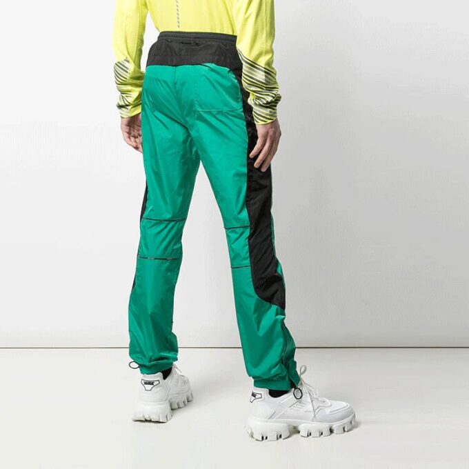 Off-White Herre SS21 Side Stripe Athleisure Casual Sportsbukser Slim Fit Grønn