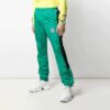 Off-White Herre SS21 Side Stripe Athleisure Casual Sportsbukser Slim Fit Grønn